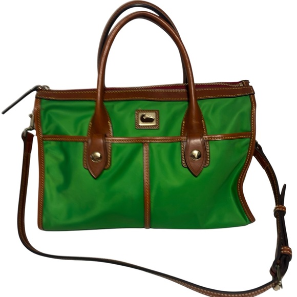 Dooney & Bourke Wayfarer Nylon Hobo crossbody Kelly Green satchel double… - Picture 1 of 16